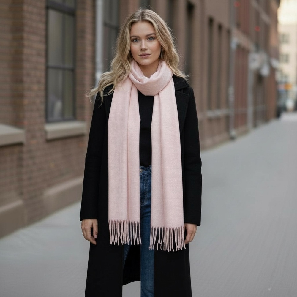 NWT‎ Style & Co. Women’s Soft Pink Scarf Warm Soft Gifts Stocking Stuffer Winter